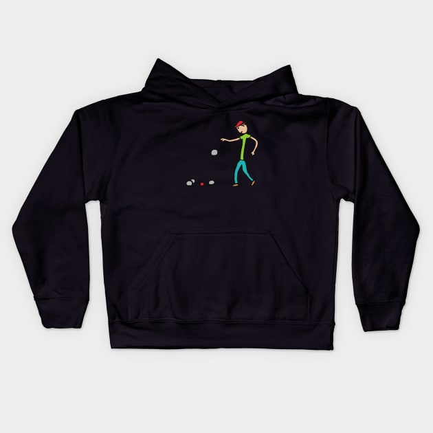 Petanque Kids Hoodie by Mark Ewbie